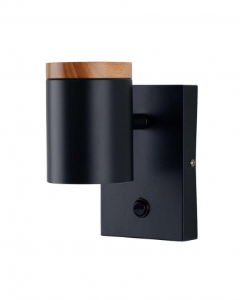 Светильник настенный Moderli Asheswood V11291-1W цвет черный, мощность 25 Вт