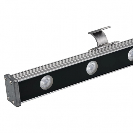 Линейный светодиодный прожектор Arlight AR-LINE-1000-12W Warm3000 (GR, 15x60 deg, 230V) 041728, в современном стиле, цвет серый