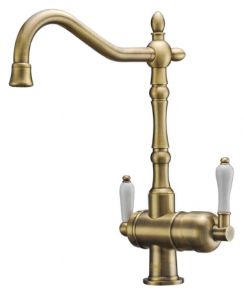 Смеситель Zorg Clean Water ZR 326 YF BR для кухонной мойки однорычажный, длина излива 23 см