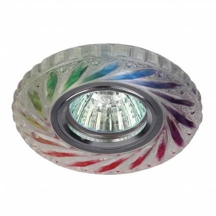 Встраиваемый светильник ЭРА LED с подсветкой DK LD13 SL RGB/WH Б0028090, в стиле модерн, цвет разноцветный