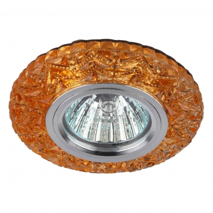 Встраиваемый светильник ЭРА LED с подсветкой DK LD4 TEA/WH Б0019206, в стиле модерн, цвет коричневый