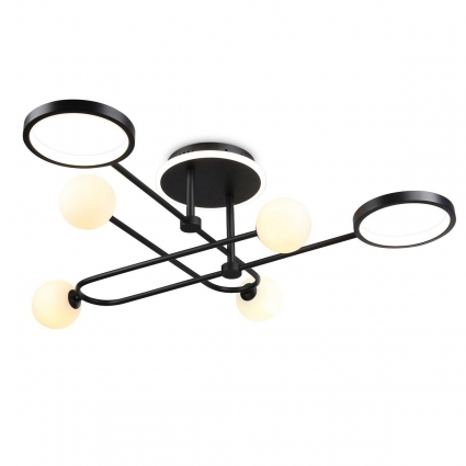 Потолочная светодиодная люстра Ambrella light Comfort LineTech FL66232 в стиле Хай-тек, цвет черный