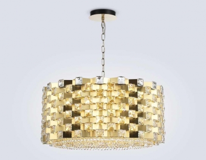 Подвесная люстра с хрусталем Ambrella light High Light LH41009, в стиле арт-деко, цвет прозрачный