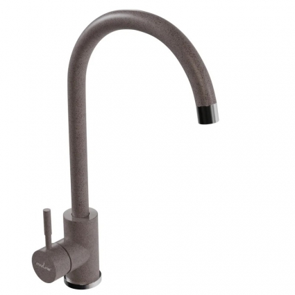 Смеситель для кухни 35к MIXLINE ML-GS15 (302) песочный, высокий излив, однорычажный, бежевый