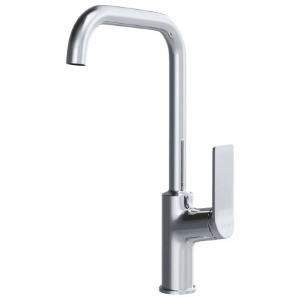 Смеситель для кухни 35k MIXLINE ML24-032 "Unito" высокий излив боковая ручка ручка однорычажный, хром