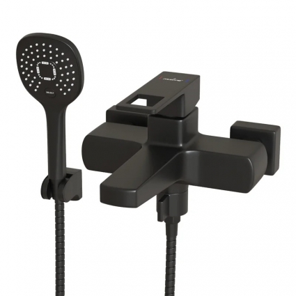 Смеситель для ванны 35k MIXLINE ML34-01 "Solo Black" ЧЕРНЫЙ однорычажный, черный