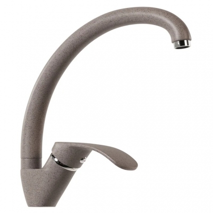 Смеситель для кухни 35к MIXLINE ML-GS02 (302) песочный, высокий излив, однорычажный, бежевый