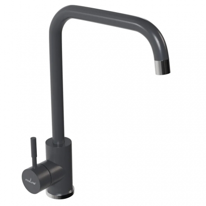 Смеситель для кухни 35к MIXLINE ML-GS12 (342) графит, высокий излив, однорычажный, серый