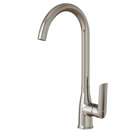 Смеситель для кухни 35k MIXLINE ML29-032 "Comfort" высокий излив боковая ручка ручка однорычажный, хром