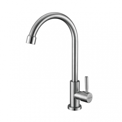 Смеситель для кухни MIXLINE MLSS-0322 моно однорычажный, сталь