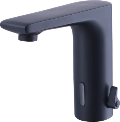 Смеситель для раковины beWash Photocell BWAM1BS8039 сенсорный, черный, длина излива 12.5 см