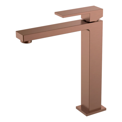 Смеситель для раковины Boheme Qubic 472-BRB brushed bronze однорычажный, бронза