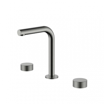 Смеситель для раковины Boheme Stick linea 152-GM.2 gun metal двухвентильный, длина излива 14 см