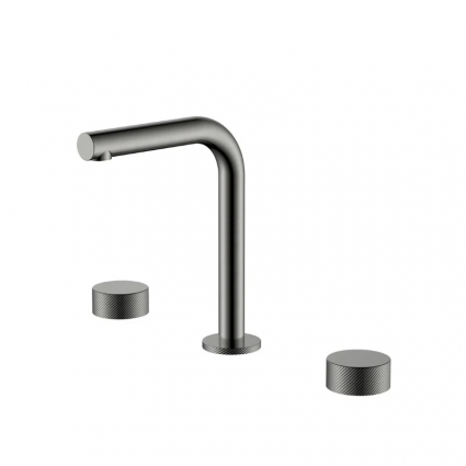 Смеситель для раковины Boheme Stick spirale 152-GM.4 gun metal двухвентильный, длина излива 14 см