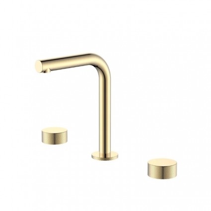 Смеситель для раковины Boheme Stick spirale 152-G.4 gold двухвентильный, золото