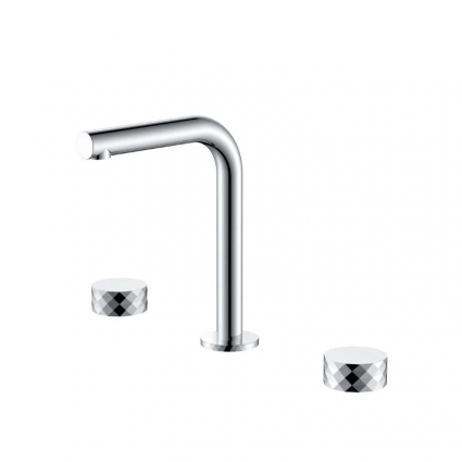 Смеситель для раковины Boheme Stick diamond 152-CR chrome двухвентильный, хром