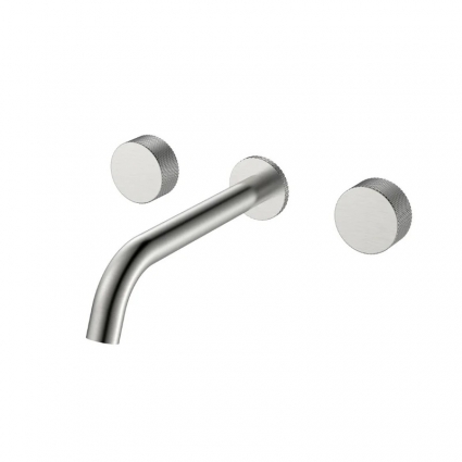 Смеситель для раковины Boheme Stick touch 152-2-SGM.2 С ВНУТРЕННЕЙ ЧАСТЬЮ, shine gun metal, двухвентильный, длина излива 19.5 см