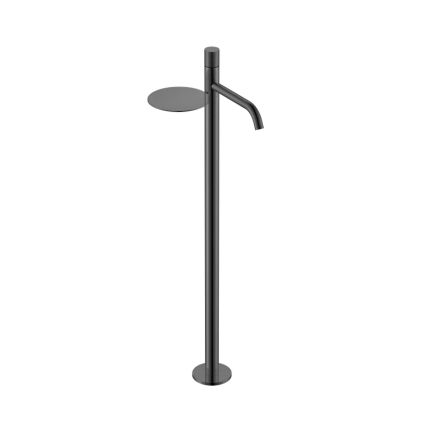 Напольный смеситель для раковины Boheme Stick 120-SGM.2 shine gun metal touch однорычажный, длина излива 25.8 см