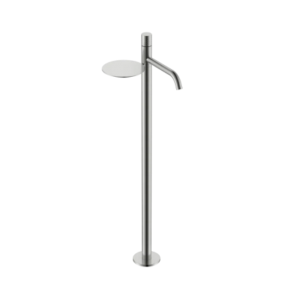 Напольный смеситель для раковины Boheme Stick 120-NB nikel brush diamond однорычажный, длина излива 25.8 см