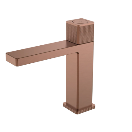 Смеситель для раковины Boheme Quad 159-BRB brushed bronze бронза, длина излива 13.34 см