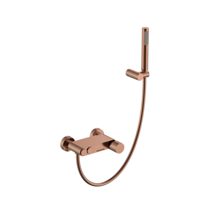 Смеситель для ванны с душем Boheme Stick 123-CB copper brushed, однорычажный, медь