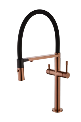 Смеситель для кухни Boheme Uno 115-CB copper brushed однорычажный, длина излива 22 см