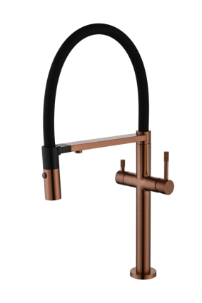Смеситель для кухни Boheme Uno 115-BRB brushed bronze однорычажный, длина излива 22 см
