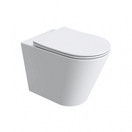 Унитаз приставной напольный BelBagno Flay BB1003CB-TOR/SC белый, 36.5x58 см