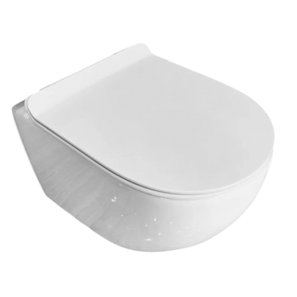 Унитаз подвесной OliveS Vortex Duo VD30116DP белый, 35.5x52 см