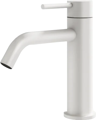 Смеситель для раковины Plumberia Selection Ixo XO0053BO матовый белый однорычажный, длина излива 14 см