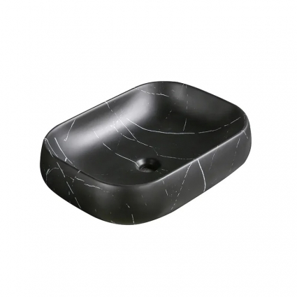 Накладная раковина Cerutti Spa CR0086 MMB1 56,5x42 мрамор матовый черный