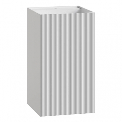 Раковина Boheme Cube 802-R-MW Corian 48х48х85 Matt white, напольная, цвет белый