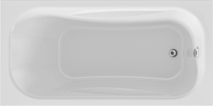 Акриловая ванна 1MarKa Classic У40870 без опоры 120x70 см, пристенная, белая, прямоугольная, объем 110 л.