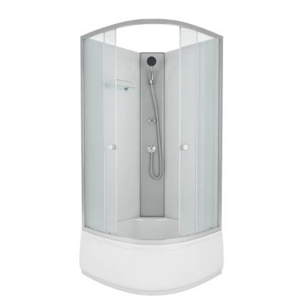 Душевая кабина Niagara Eco E80/40/MT/BK 80х80 см, без крыши, четверть круга, двери раздвижные