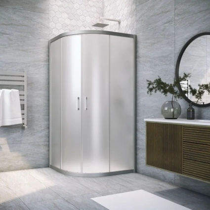 Душевой уголок Vegas Glass Zs Novo 100 07 10 100x100 см, профиль матовый хром, четверть круга, двери раздвижные