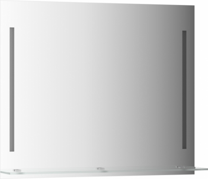 Зеркало Evoform Ledline-S BY 2165 90x75 см прямоугольное, с полками