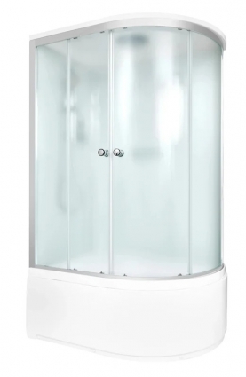 Душевая кабина DTO D120SL LED (120х80х220), высокий поддон (50 см), профиль хром, стекло матовое (4 мм), 4 места, левая, c крышей