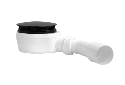 Сифон для поддона Plastbrno EWBN942 90 мм, черный, низкий, черный, выпуск боковой
