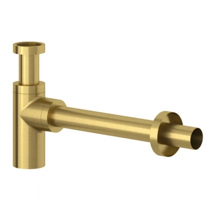 Сифон для раковины Kludi 10020N0-00 32 мм, бутылочный, брашированное золото, выпуск боковой
