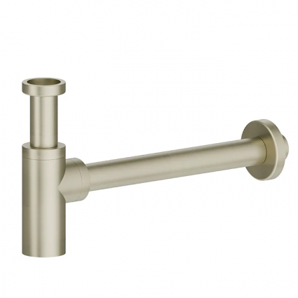 Сифон для раковины Newform X-Steel 316 244X.59.098 32 мм, бутылочный, pale gold, нержавеющая сталь, золото, выпуск боковой