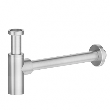 Сифон для раковины Newform X-Steel 316 244X.50.050 32 мм, бутылочный, inox, нержавеющая сталь, выпуск боковой