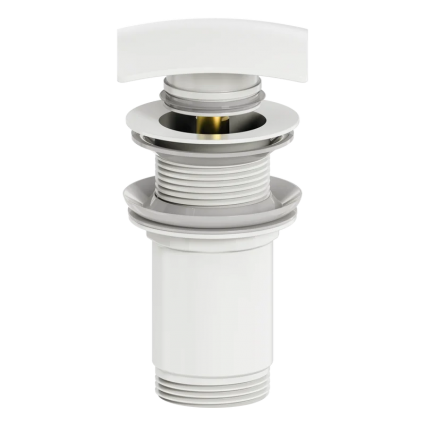 Донный клапан для раковины Wonzon & Woghand WW-88SS08-MW без перелива, матовый белый
