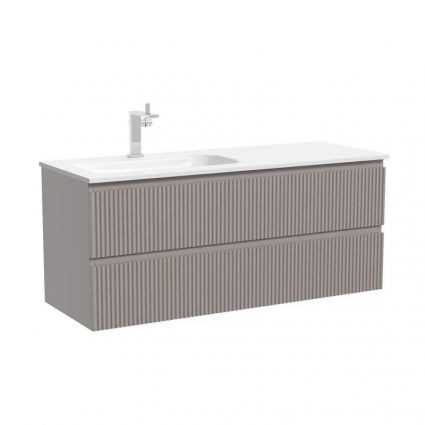 Тумба для ванной подвесная Sancos Snob R левая 1195х445х500, SNR120LSM, с ящиками, с доводчиками