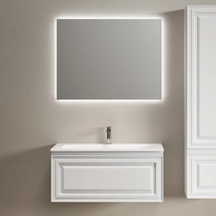 Мебель для ванной комнаты Sancos Very 90 подвесная, bianco, раковина СN7019, с ящиками, с доводчиками