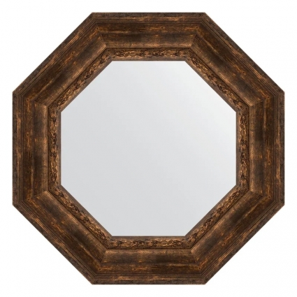 Зеркало Evoform Octagon BY 7394 67 состаренное дерево с орнаментом, в багетной раме
