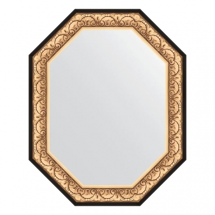 Зеркало Evoform Octagon BY 7244 80х100 барокко золото, в багетной раме