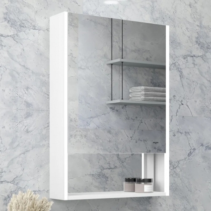 Зеркало-шкаф Reflection Box RF2422WH 60 белый, с подсветкой