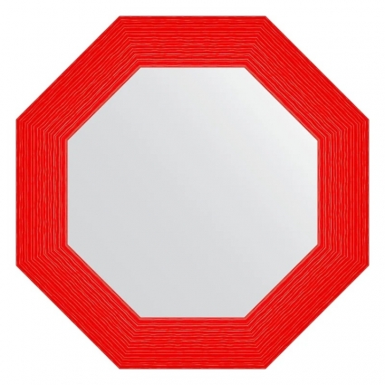 Зеркало Evoform Octagon BY 7408 61 красная волна, в багетной раме