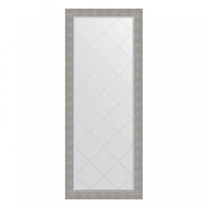 Зеркало напольное Evoform Exclusive-G Floor BY 6383 81х201 чеканка серебряная, с фацетом, в багетной раме