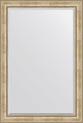 Зеркало Evoform Exclusive BY 3636 122x182 см состаренное серебро с орнаментом, прямоугольное,  в стиле ретро